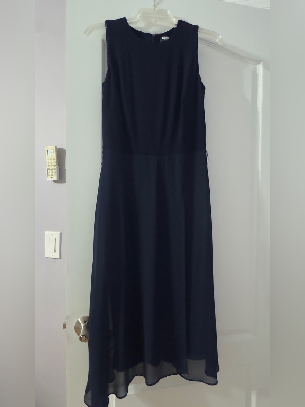 Ralph Lauren Navy Draped Jumpsuit Very Compy Dress-Like Size 4  Like New